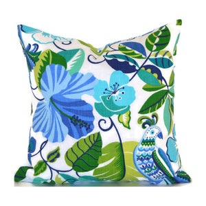 Decorative Outdoor Pillow Cover with Zippers, Easy to Use & Washable, Pick Your Sizes, Lensing Lagoon