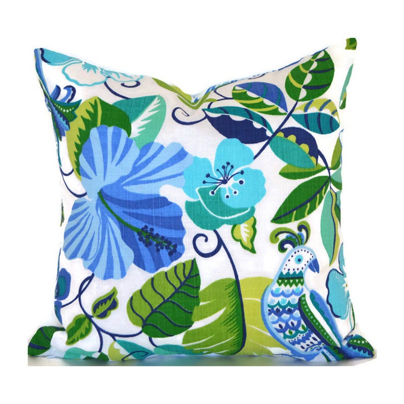 Outdoor Pillow Covers Decorative Home Decor Green Blue Pillow Etsy