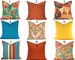 Outdoor Pillow Covers Decorative Home Decor Red Orange Turquoise Designer Throw Pillows You Choose Outdoor 