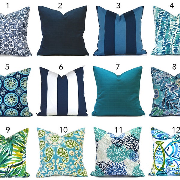 Navy Pillow Covers Etsy