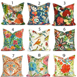 Outdoor Pillow Covers with Zippers, Easy-Use, Affordable Style, Swift Delivery!  Floral You Choose