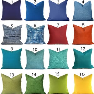 Zippered Outdoor Pillow Covers Quickly Delivered, Budget-Friendly, Solids You Choose
