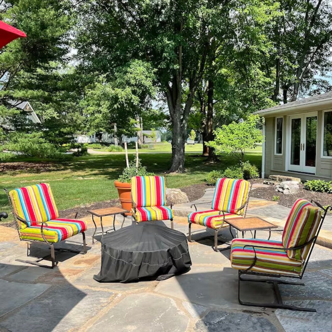 Seat Cushion Covers / Waterfall Knife Edge Boxed Style / All Etsy