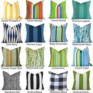 Decorative Outdoor Pillow Cover with Zippers, Easy to Use & Washable, Pick Your Favorites