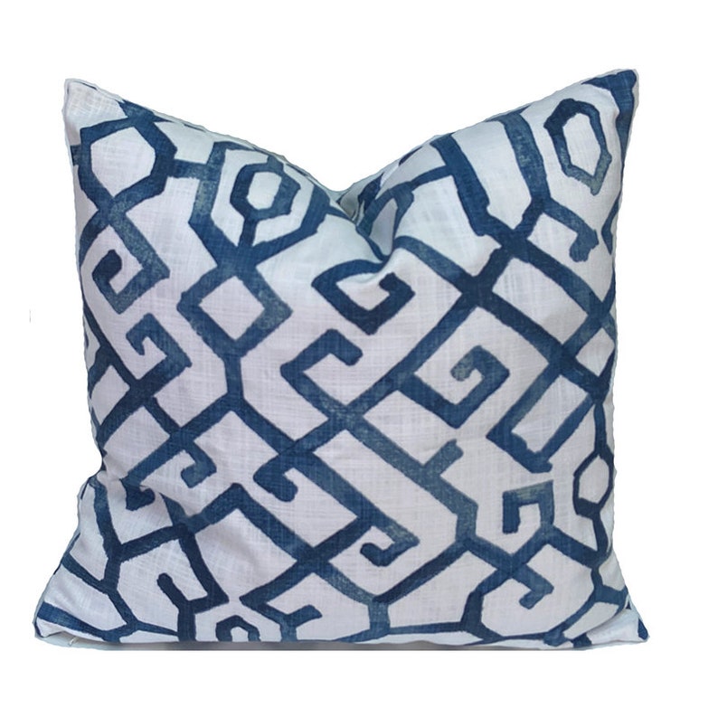 Zippered Indoor Pillow Covers Quickly Delivered, Budget-Friendly, Washable, Shades of Blue, You Choose image 3