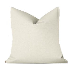 Outdoor Pillow Covers with Zipper, Washable, Quick Ship, Off White Sunsetter Oyster