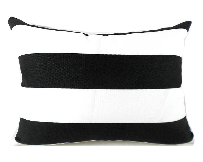 Outdoor Pillow Covers Decorative Home Decor Black Stripe Etsy