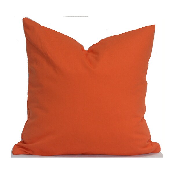 Solid Orange Pillow Etsy