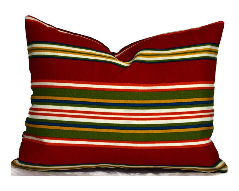 CLEARANCE Outdoor Pillow Pillows Decorative Home Red Stripe Etsy