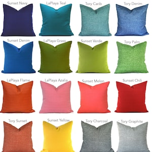 Zippered Outdoor Pillow Covers Quickly Delivered, Budget-Friendly, Solids You Choose