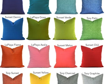 Zippered Outdoor Pillow Covers Quickly Delivered, Budget-Friendly, Solids You Choose