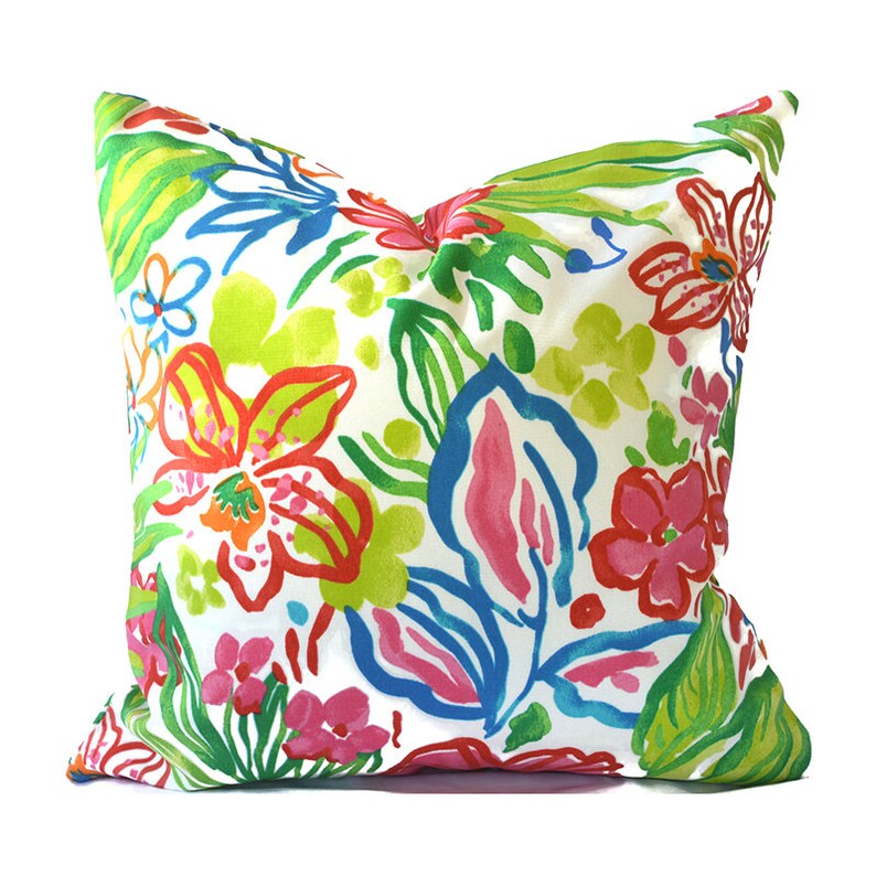 Outdoor Pillow Covers Decorative Home Decor Pink and Yellow Etsy