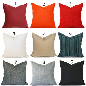 Solid Outdoor Throw Pillow Cover, Washable Designer Fabric With Zipper, Various Colors to Choose