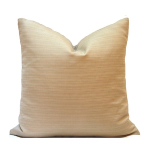 Outdoor Pillow Covers with Zipper, Washable, Quick Shipping, Solid La Playa Almond