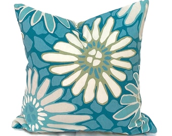 Indoor Pillow Cover with Zippers, Easy to Use & Washable, Tactile Turq