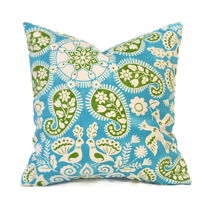 Outdoor Pillow Covers with Zippers, Easy-Use, Affordable Style, Swift Delivery Turquoise Navy Blue You Choose image 4