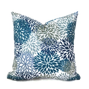Decorative Outdoor Pillow Cover with Zippers, Easy to Use & Washable, Pick Your Sizes Blooms Vista