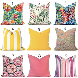 Decorative Outdoor Pillow Cover with Zippers, Easy to Use & Washable, Pick Your Favorites