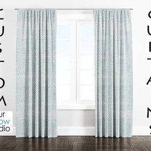 Curtains 2 Panels Each 50&quot; wide / Any Length / Custom Made Rod Pocket Window Treatments / Zoey Spa