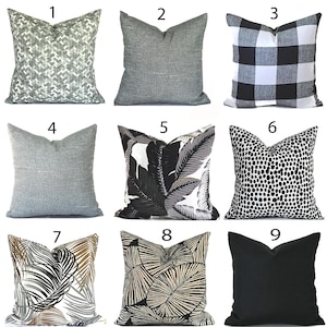 Outdoor Pillow Covers with Zippers, Easy-Use, Affordable Style, Swift Delivery!  Black You Choose