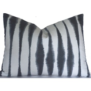 CLEARANCE 16"x12" Indoor Lumbar Pillow Cover Gray Decorative Salix Ink