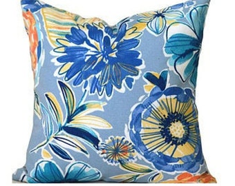 Sale 12"x12" Outdoor Pillow Covers Decorative Blue Designer Colsen Caprice