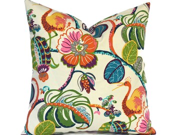Outdoor Pillow Covers Decorative Home Decor Red Orange Floral Designer Throw Pillow Covers Tropical Dawn