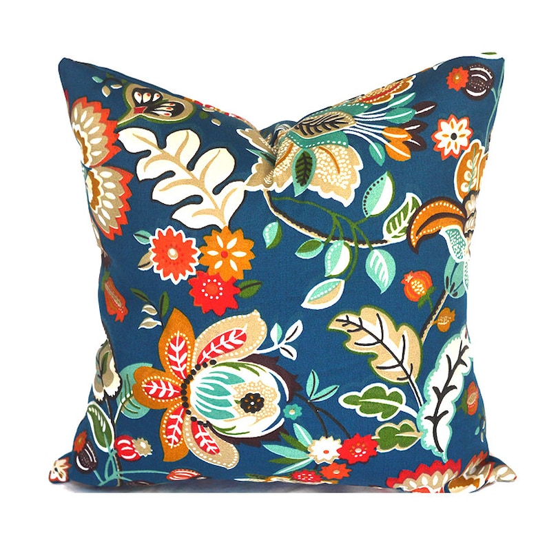 Outdoor Pillow Covers with Zippers, Easy-Use, Affordable Style, Swift Delivery Orange and Turquoise You Choose image 4