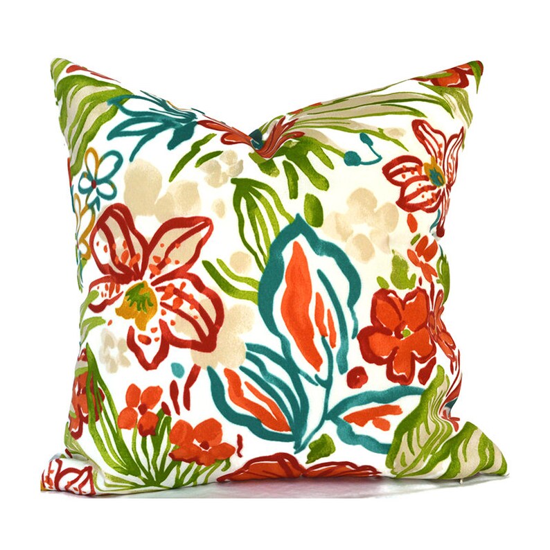 Outdoor Pillow Covers with Zippers, Affordable, Easy-to-Use, Delivered Swiftly Red, Green and Yellow You Choose image 4