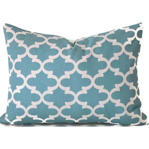 CLEARANCE 16"x12" Indoor Lumbar Pillow Covers Decorative Blue Fulton Village Blue