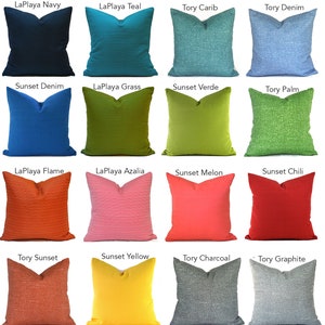 Zippered Outdoor Pillow Covers Quickly Delivered, Budget-Friendly, Solids You Choose