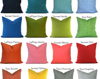 Zippered Outdoor Pillow Covers Quickly Delivered, Budget-Friendly, Solids You Choose