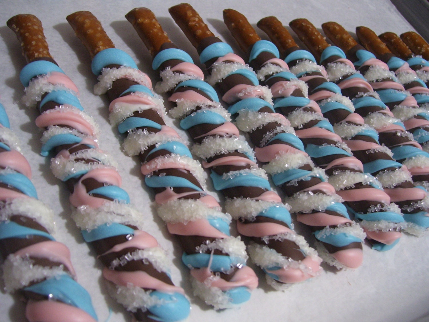 Chocolate Covered Pretzel Rods For Baby Shower Pretty in "Purple" Pretzel Rods Chocolate