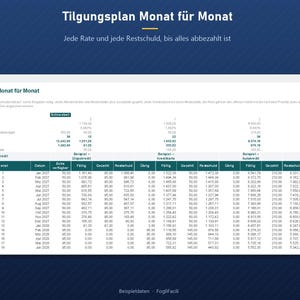 Haushaltsbuch 2027 Excel in German, Budget Spreadsheet with Savings Goals, Debt Payoff and Bills image 5