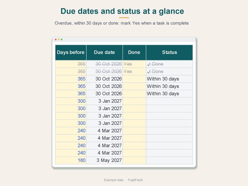 Wedding Checklist Spreadsheet Excel & Google Sheets, 12 Month Wedding Planning Timeline with Due Dates Calculated from Your Wedding Date image 3