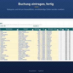 Haushaltsbuch 2027 Excel in German, Budget Spreadsheet with Savings Goals, Debt Payoff and Bills image 7