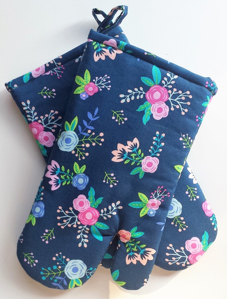 Download Oven Mitt Kitchen Oven Mitts Potholder Hot Pad Navy | Etsy