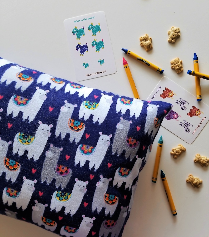 small envelope cover flannel navy blue child size blanket Llama Travel Pillow Kids Llama Travel Pillow Cover toddler car kid