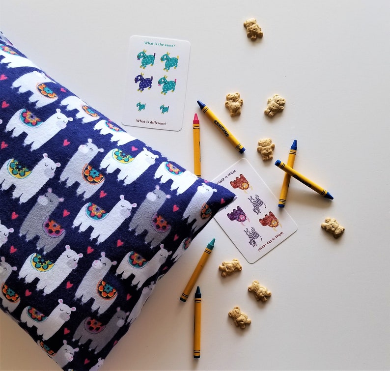 small envelope cover flannel navy blue child size blanket Llama Travel Pillow Kids Llama Travel Pillow Cover toddler car kid