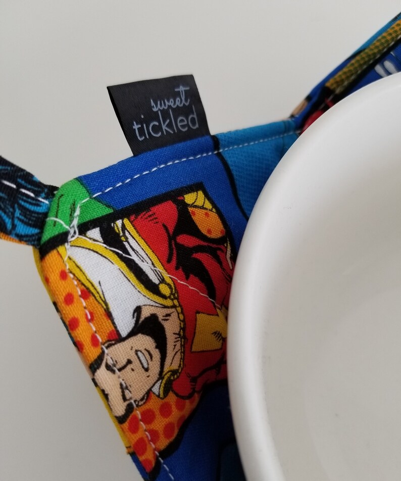 Bowl Cozies Green Lantern Batman Insulated Pot Holder Superman Microwaveable Wonder Woman Aqua Man DC Comic Microwave Bowl Cozy