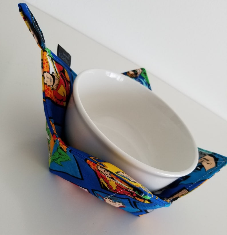 Bowl Cozies Green Lantern Batman Insulated Pot Holder Superman Microwaveable Wonder Woman Aqua Man DC Comic Microwave Bowl Cozy