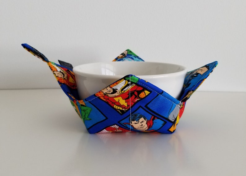 Bowl Cozies Green Lantern Batman Insulated Pot Holder Superman Microwaveable Wonder Woman Aqua Man DC Comic Microwave Bowl Cozy