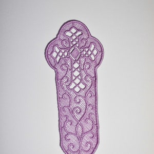 Lavender Lace Cross Bookmark