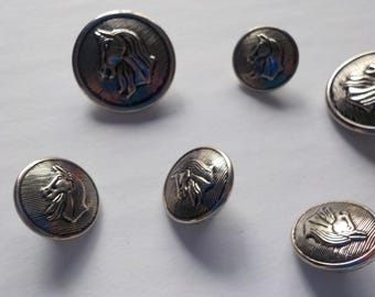 Vintage Horse Head Design Buttons