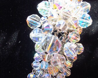 Dangling Juliana Delizza and Elster AB Crystal Beaded Brooch