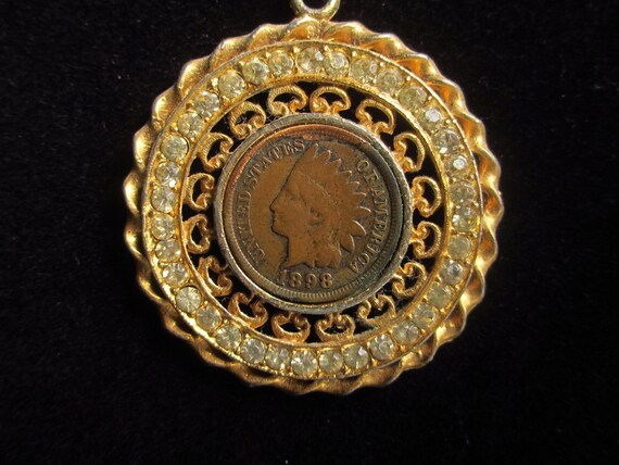 Vintage 1898 Indian Head Penny and 