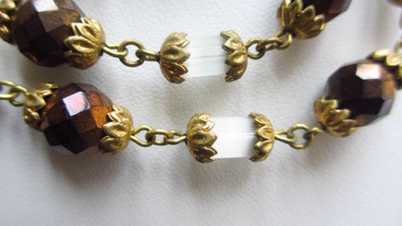 Retro Czech Glass Beads Multi Strand Mid Century … - image 3