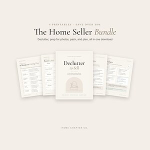Home Seller Printable Bundle | Declutter Workbook, Photo Day Checklist, Moving Labels, Timeline