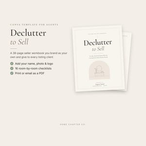Real Estate Agent Canva Template | Declutter to Sell Agent Edition | Editable Seller Workbook