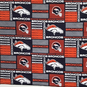 Denver Broncos NFL Bandana - 22&quot;x22&quot; - 100% cotton - Licensed Fabric